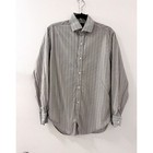 men's Tailorbyrd button down striped collared shirt Size M