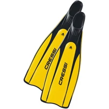 Cressi Pro Star Full Foot Fins, Yellow, 7/8