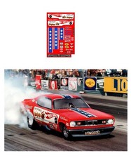 Tom McEwen the Mongoose Hotwheels Red Duster decal 1/64 scale AFX Tyco Autoworld