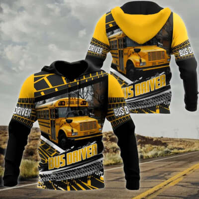 Bus Driver 3D Pullover Hoodie For Men & Women, gifts For Bus Drivers Hoodie