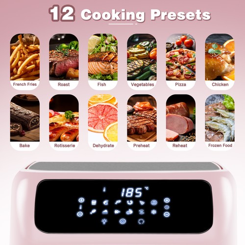 12L Air Fryer Oven w/ Rotisserie Healthy Cooker Kitchen Frying 12 Presets 1800W - Picture 5 of 12