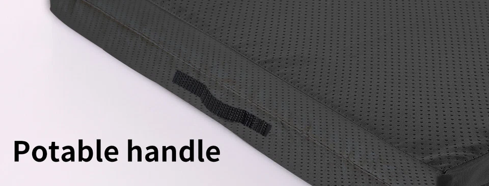 Pawz Pet Dog Calming Bed Memory Foam Mat Orthopedic Foldable Washable Black - image 3 of 4