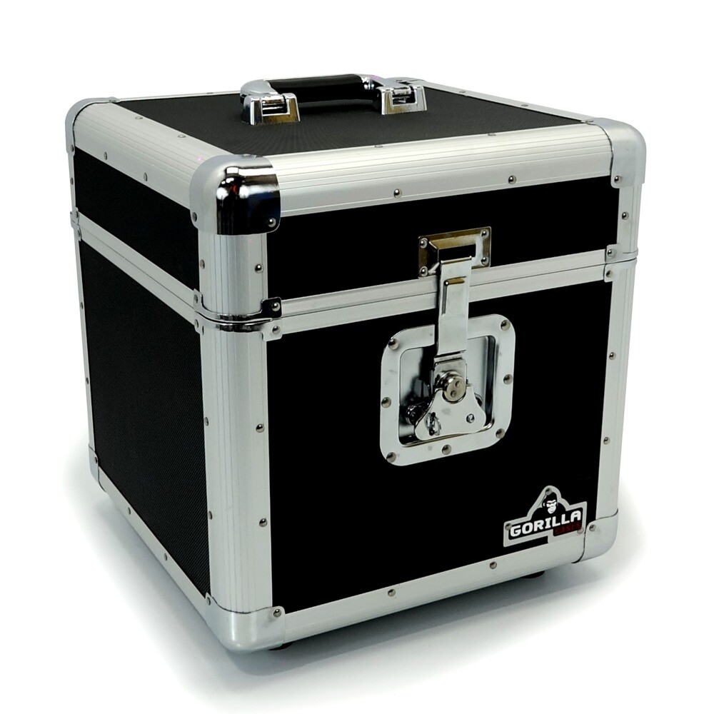 Gorilla LP100 12"" Vinyl Record Storage Box Flight Case Holds 100 Black +Warranty