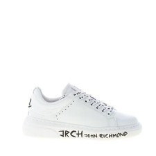 JOHN RICHMOND women shoes White leather sneker writing "in good we trust"