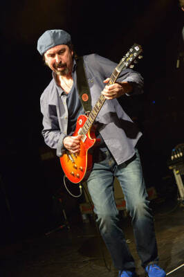 Guitarist Micky Moody of British rock group Snakecharmer live on s- Old Photo