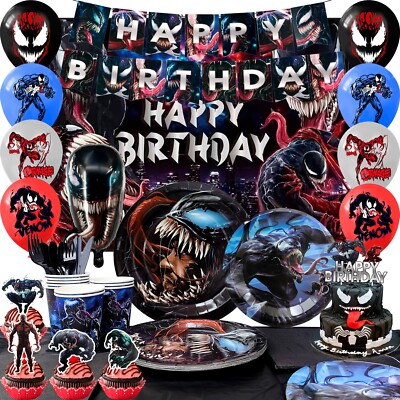 Venom Kinder Geburtstag Party Deko Superhero Kinder Deko ballons Teller Junge 