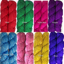 2500 Grams Himalaya Recycled Red Color Soft Sari Silk Yarn Knitting Woven Craft