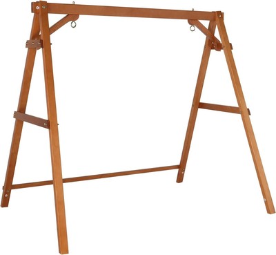 VINGLI Heavy Duty 660 LBS Wooden Swing Frame with Extra Bottom Connection Board,