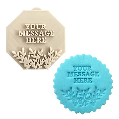 Personalisierte Blumen Botschaft Debosser Stempel Fondant Cupcake Glasur Keks