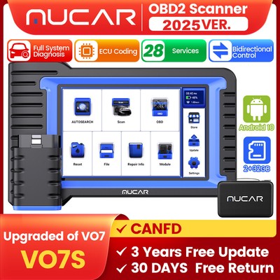 MUCAR VO7S Diagnostic Tool Auto OBD2 Scanner Reader All System Action Test CANFD