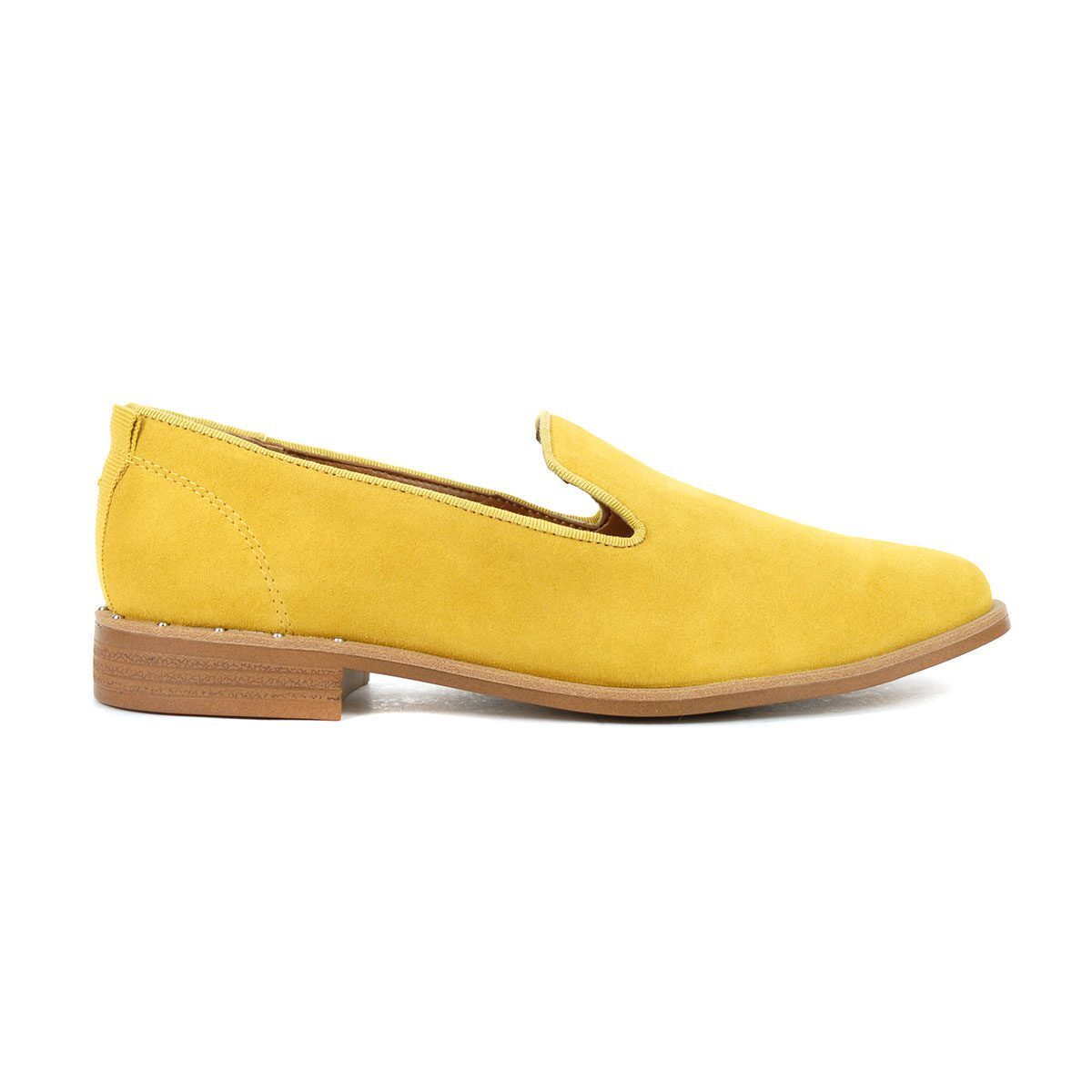 Franco Sarto Jeena Golden Yellow Suede Slip-On Loafers