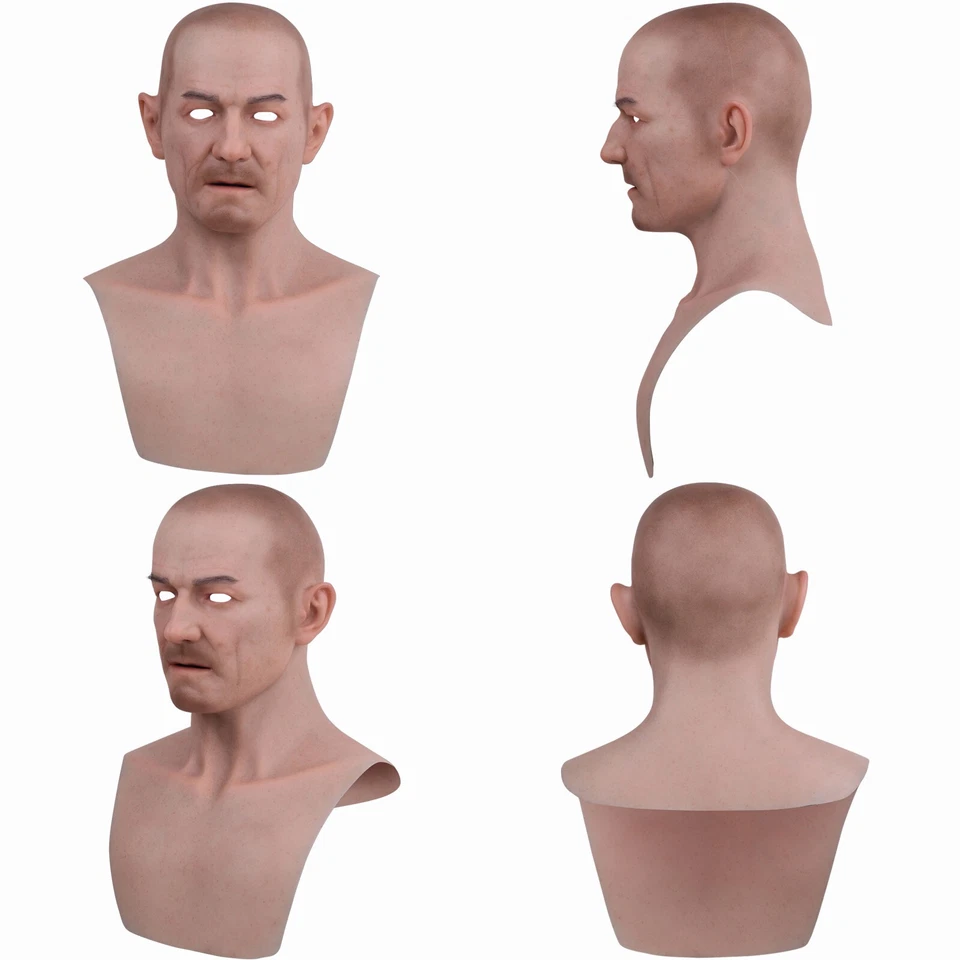 Avi Silicone Mask Realistic Man Mask For Masquerade Crossdressing Disguise Prank - Bild 2 von 4