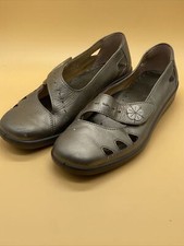 Hotter Women's Bronze Coloured Leather Mary Jane Horizontal Strap Comfort Shoe 5