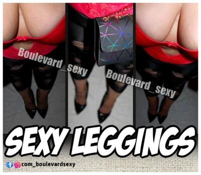 🔥 LEATHER NOIR BRILLANT LEGGING DESTROY Fitness Squats Simili Cuir Leggings 🔥 - Photo 1/4