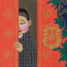 Needlepoint Handpainted Amanda Lawford Tibetan Prince 5x5