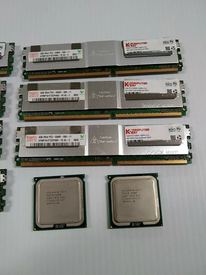 Hynix 28 GB (7x 4 GB) PC2-5300F 240 pines DDR2 ECC servidor estación de trabajo memoria RAM Foto 3 de 4