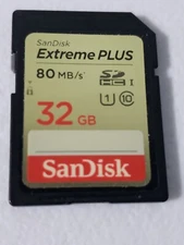 SANDISK 32GB SDHC 80 MB/S UHS-1 SD CLASS 10