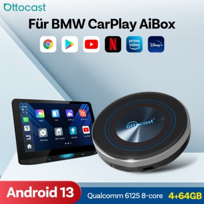 OTTOCAST I3 AI Box Play Store YouTube Video Multimedia 4+64 BMW Wireless Carplay