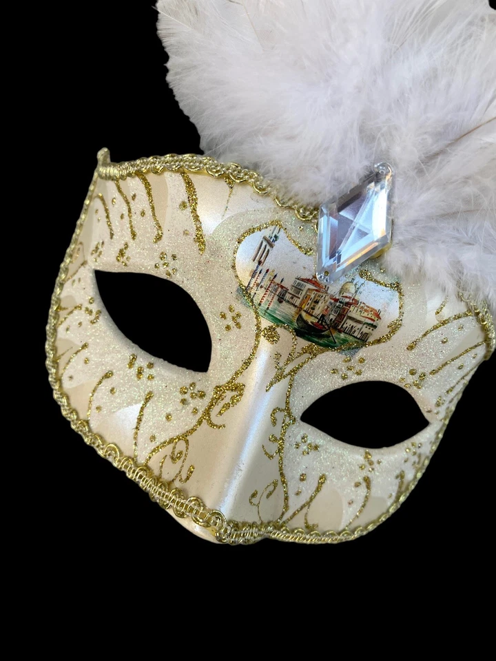 Eye Mask Masquerade Halloween Venetian Masked Ball Costume Theatre Gothic - Image 3 of 4