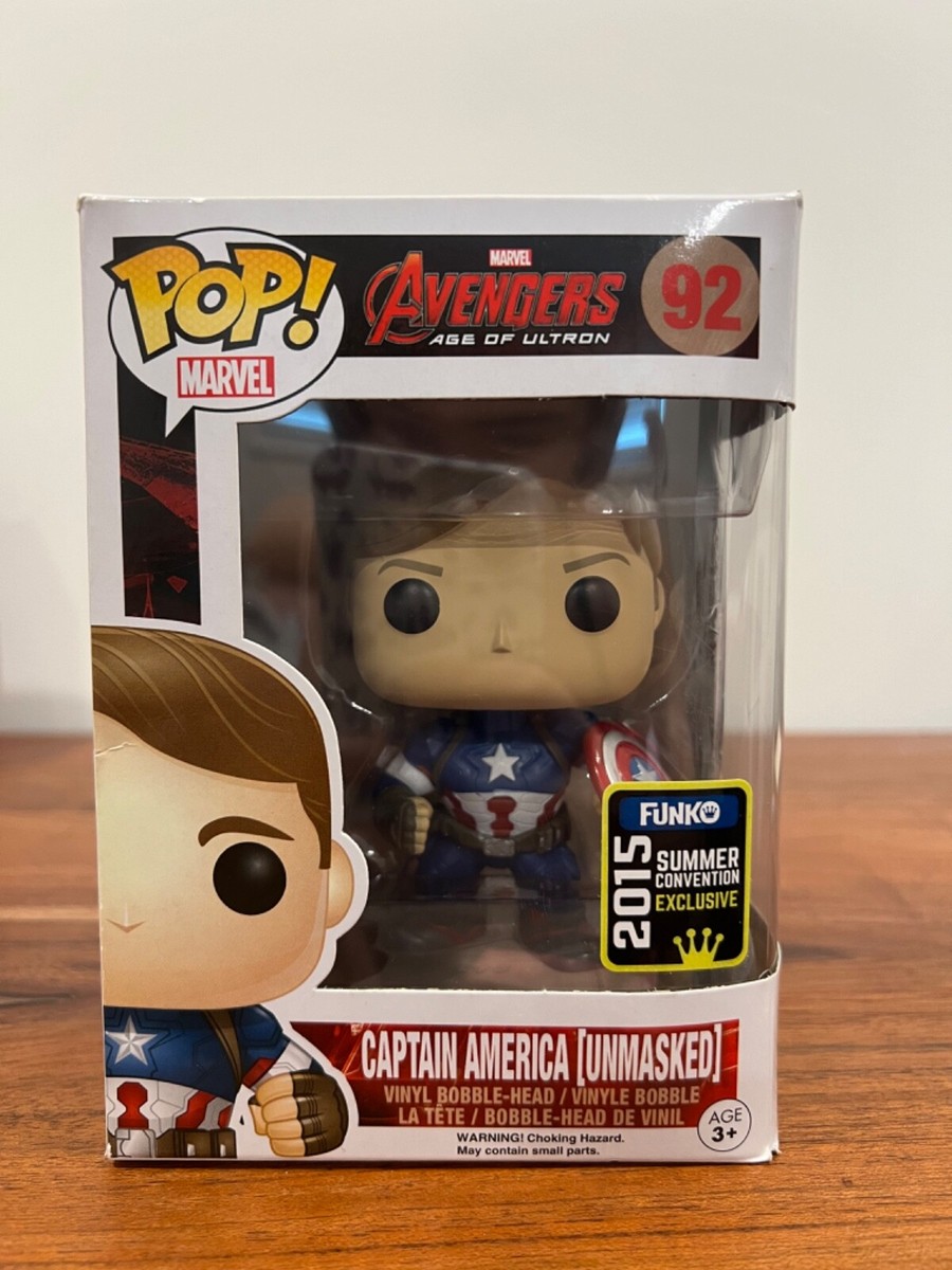 Funko pop コミコン限定版 キャプテンアメリカ 92 219 Funko Pop! Vinyl: Marvel - Captain America (Unmasked) - San