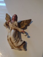  AntikEngel Gloria in Excelsis Deo  Krippen Figur  W. Germany creme/beig , "Top"