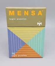 Mensa 75 Logic Puzzles Boxed Cards. Brain Teasers How Smart Are You?!