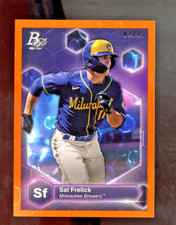 2022 Bowman Platinum Precious Elements Orange Sal Frelick /25 Milwaukee