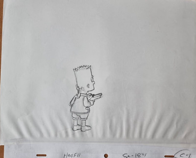 Simpsons TV Show Original Animation Kunst Cel Zeichnung Bart #49