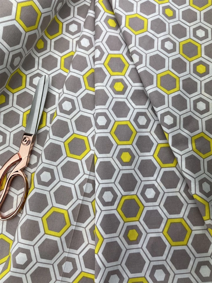 1.125m Camelot Fabrics 100% Cotton Poplin Fabric  Yellow  - per metre - Image 4 of 4