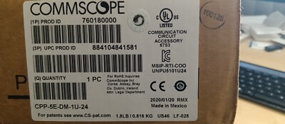 COMMSCOPE CPP-5E-DM-1U-24 CAT 5E 24-PORT PATCH PANEL NEW 