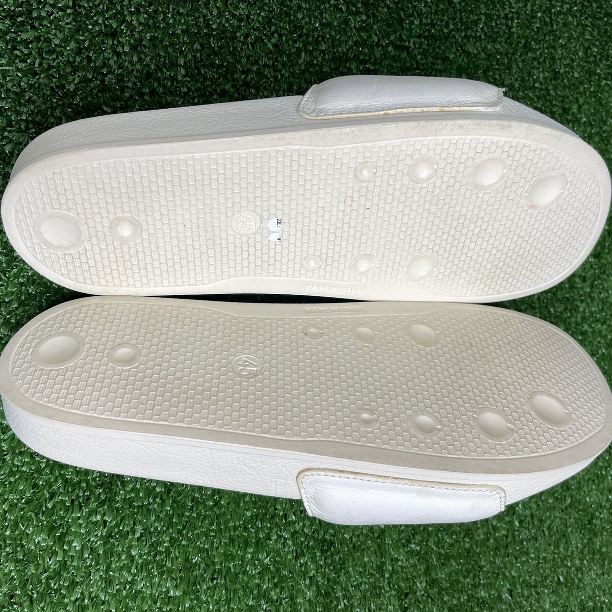 Heron Preston Leather Cream Pool Slides Size 45 EU / US Mens 12 Heron Preston Slider Black | Footshop main image 4