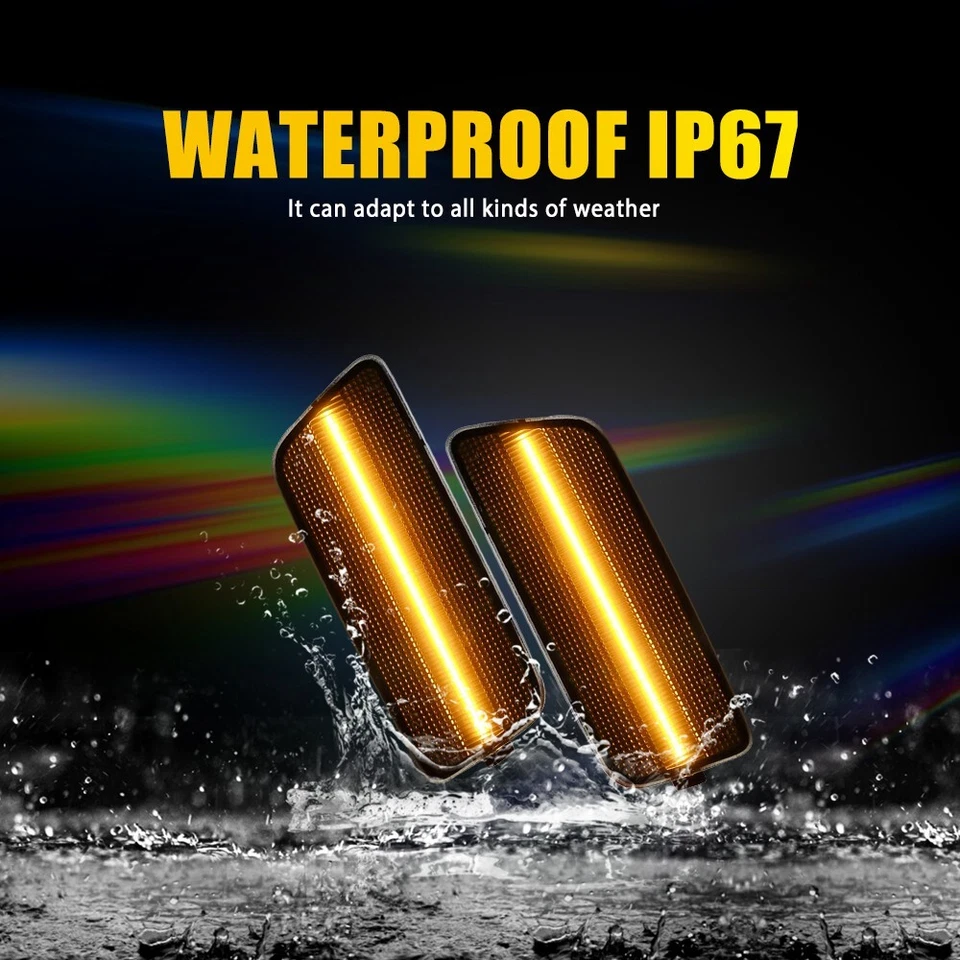 2-20X Para VW MK6 Golf GTI 2010-2014 Ámbar Secuencial LED Marcador Lateral Luz Humo Foto 4 de 4