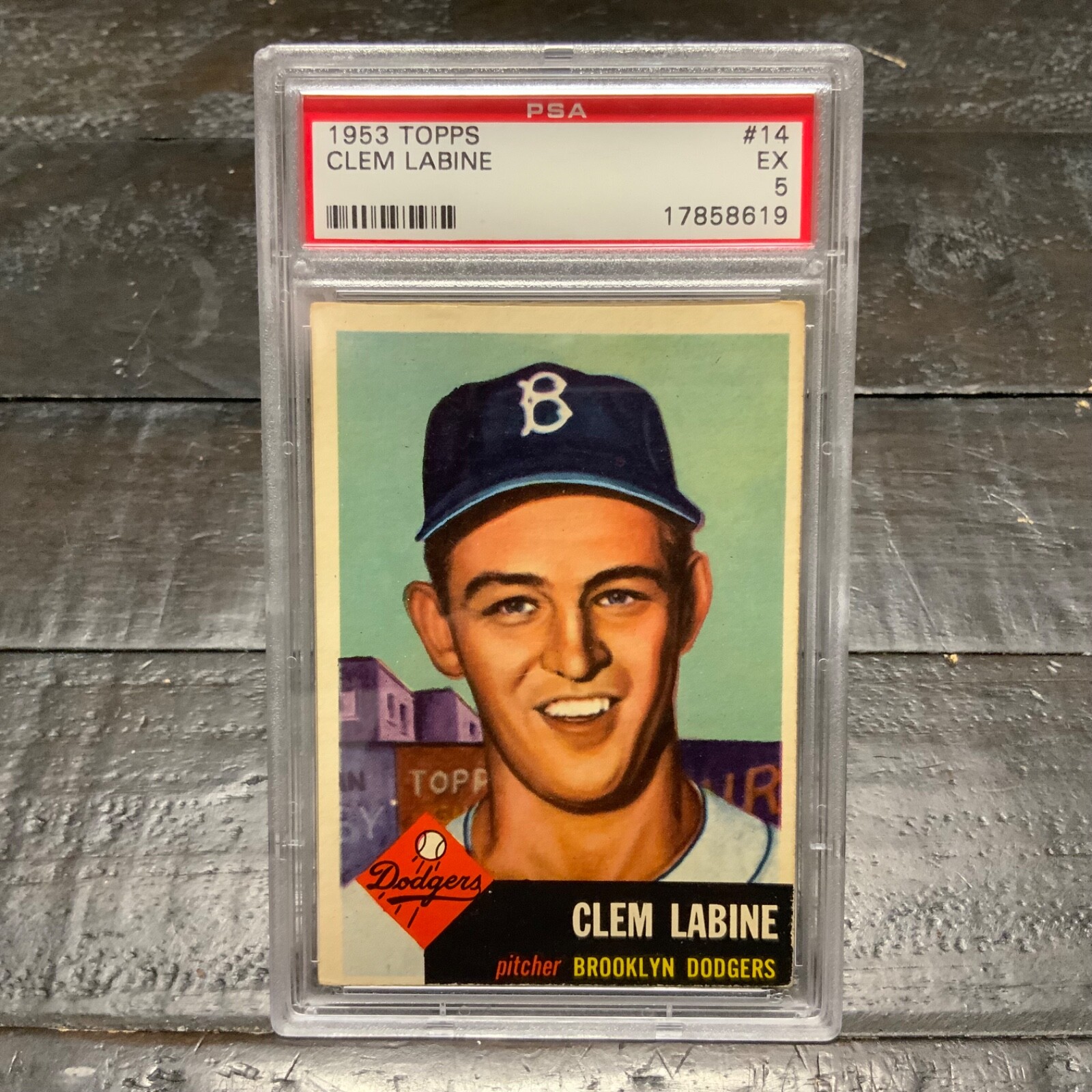 1953 Topps Clem Labine #14 *Dodgers* PSA 5 EX