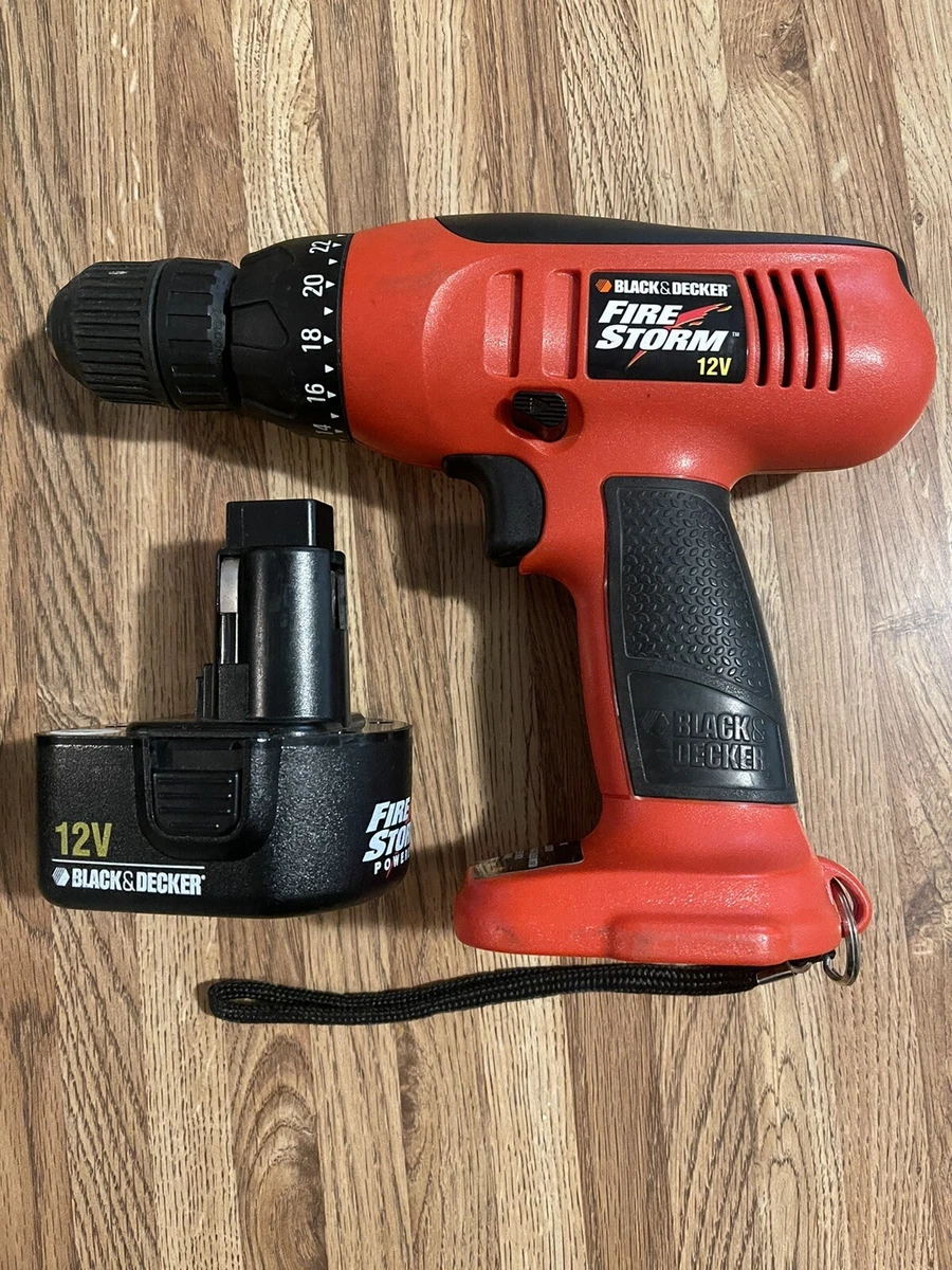 Black & Decker Firestorm 12V Drill With Battery & Charger (READ