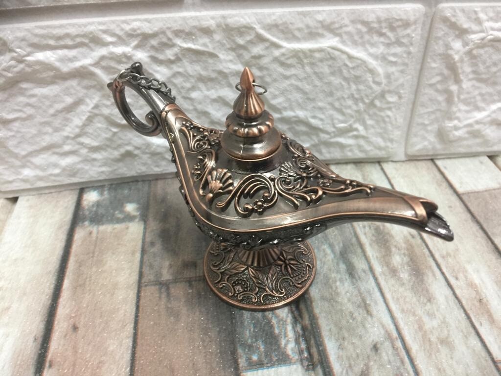 Aladin The Genie Decorative Oil Lamp SIlver Color Lamp | eBay