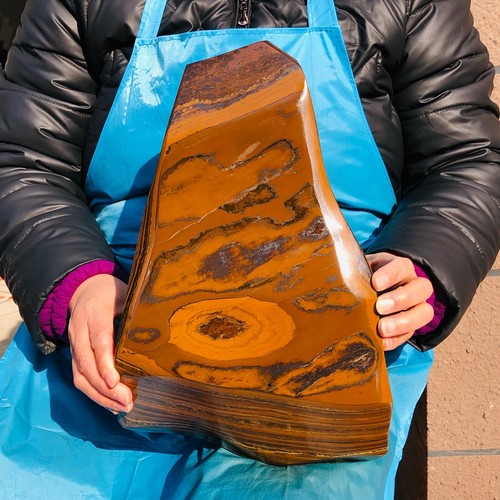 Pietra occhio di tigre naturale grande 20,3 libbre cristallo quarzo esemplare minerale guarigione - Foto 15 di 15