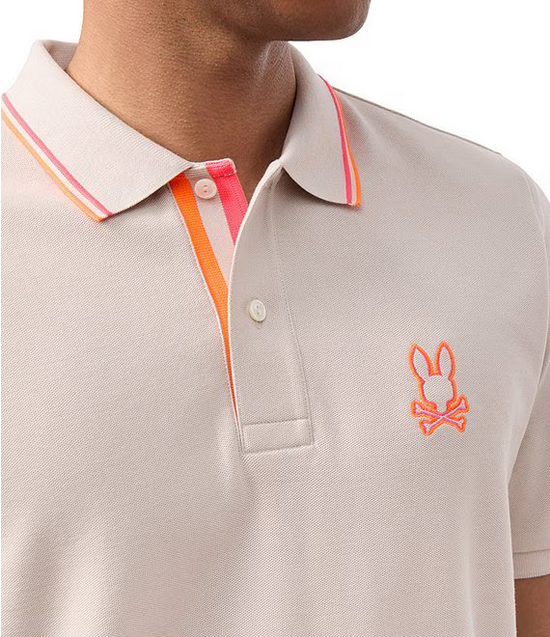 PSYCHO BUNNY BEIGE MENS CLASSIC POLO B6K139B200 NAT | eBay