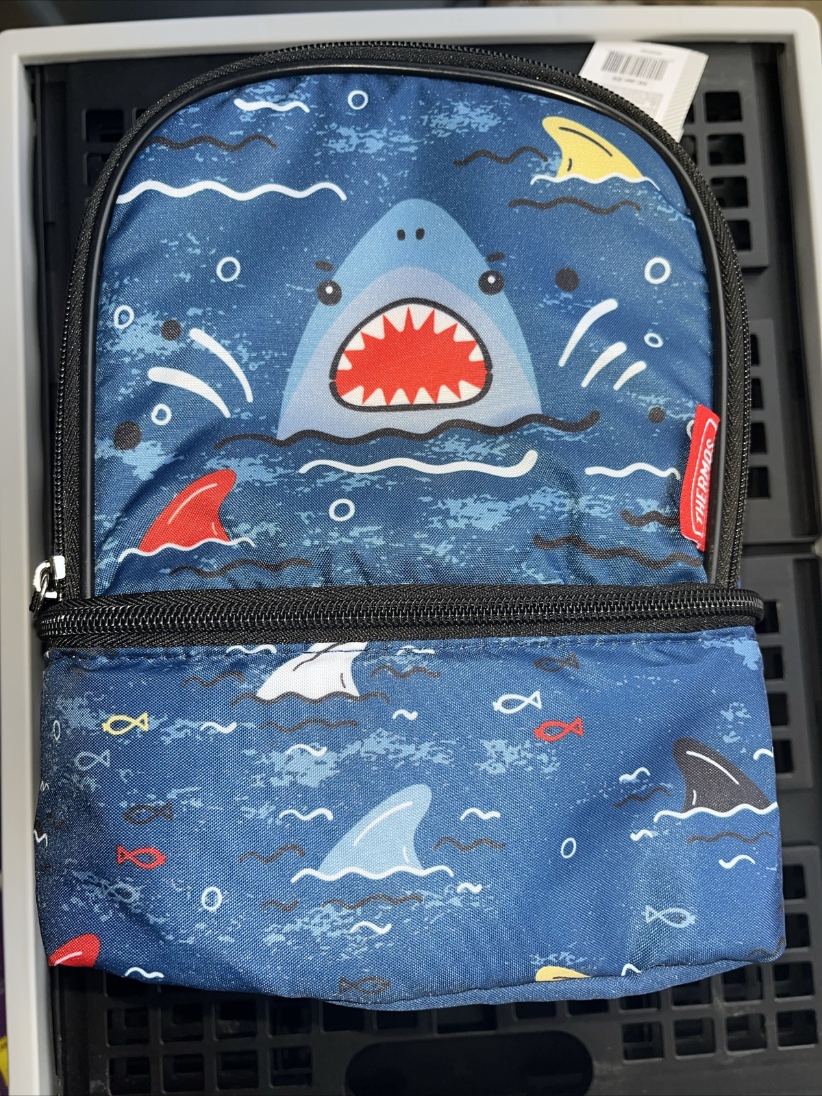 thermos-dual-compartment-lunch-kit-shark-print-ebay