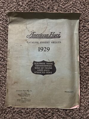 Rare Original 1929 American Flyer and Structo Toys catelog!!