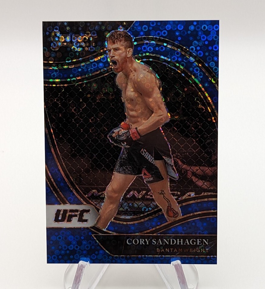 Cory Sandhagen 2021 Panini Select UFC Octagonside 204 Blue Disco Prizm SSP #d/99