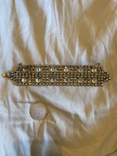 Vintage Extra Large Rhinestone Bracelet - Picture 1 of 6