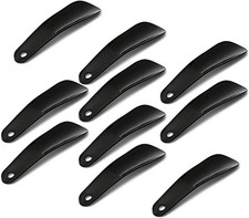 4 Inches Shoes Horn Small Black Plastic Fit Your Heel Children Shoes Horn 10Pcs