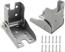 Waziaqoc 2PCS 90° Folding Table Leg Hinges Self-Locking Brackets for Table & Cou