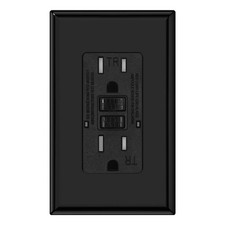 GFCI Outlet, Tamper-Resistant GFI Receptacle with LED Indicator, 15Amp 125Vol...