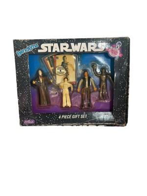 JusToys Star Wars Bend-Ems 4-teiliges Geschenkset 1993 Obi-Wan, Leia, Han Solo, C-3PO