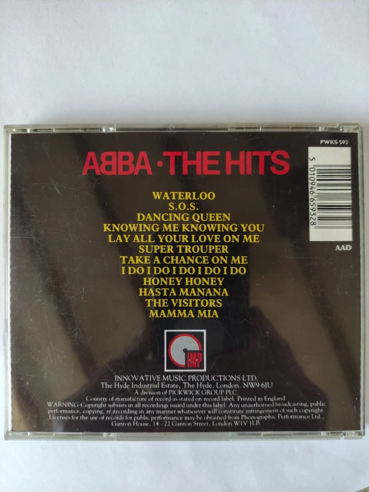 ABBA The Hits (Pickwick Compilation 1987) by Abba CD 🌀 - Image 2 of 2