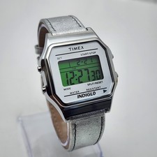 Timex Indiglo TW2P76800 Day-Date Alarm Chronograph Silver WR 30M Women's Watch