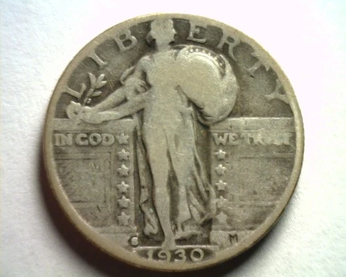 1930-S STANDING LIBERTY QUARTER VERY GOOD+ VG+ NICE ORIGINAL COIN BOBS COINS