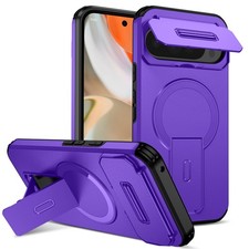 For Google Pixel 10 Pro XL/9 Pro/9A Shockproof TPU+PC Stand Mag Safe Case Cover