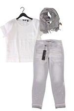 Completo moda donna taglia S con Lands' End camicetta taglia S e scialle